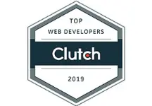 Clutch Top Web Developers 2019 badge