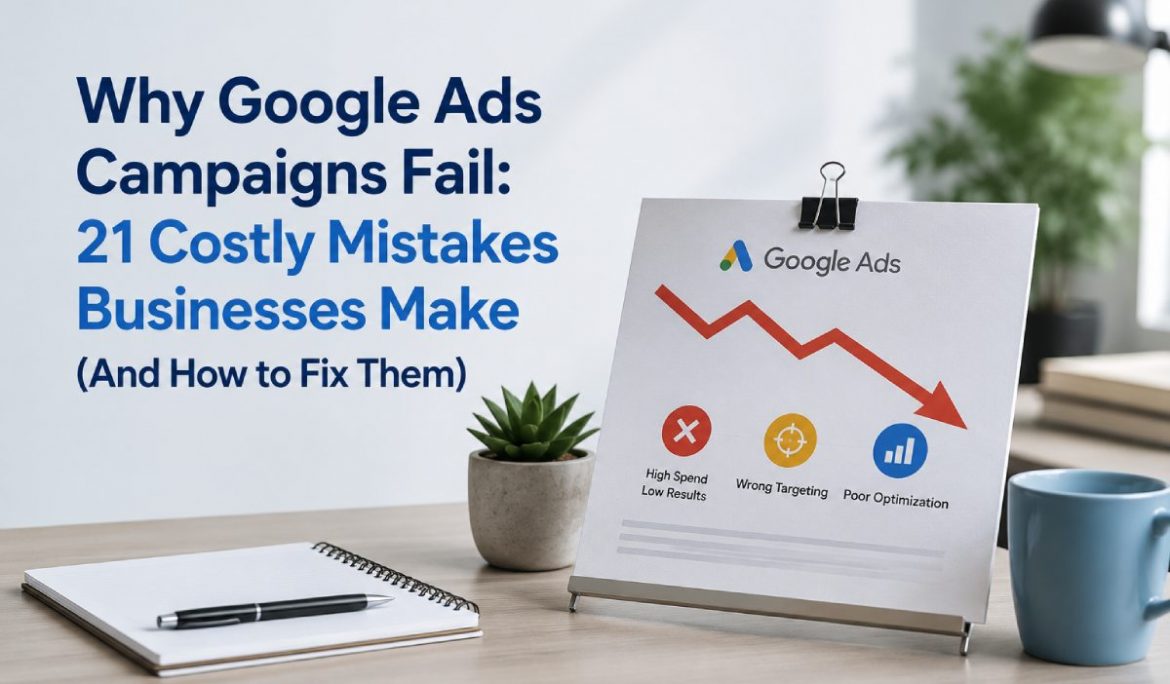 Why Google Ads Campaigns Fail: 21 Costly Mistakes Businesses Make (And How to Fix Them)
